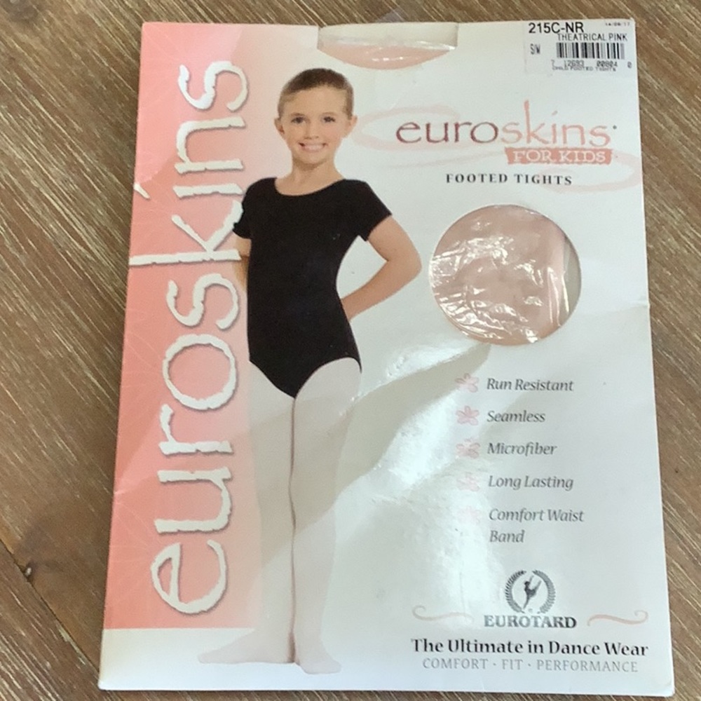 NEW Euroskins For Kids Footed Tights Theatrical Pink S/M